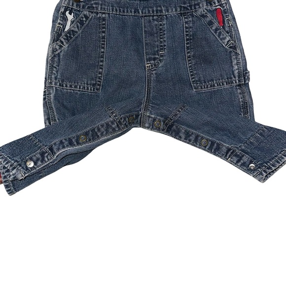 OshKosh B'Gosh VINTAGE Denim Overalls Embroidered Tools Plaid Flannel 6-9 Months - Picture 8 of 11